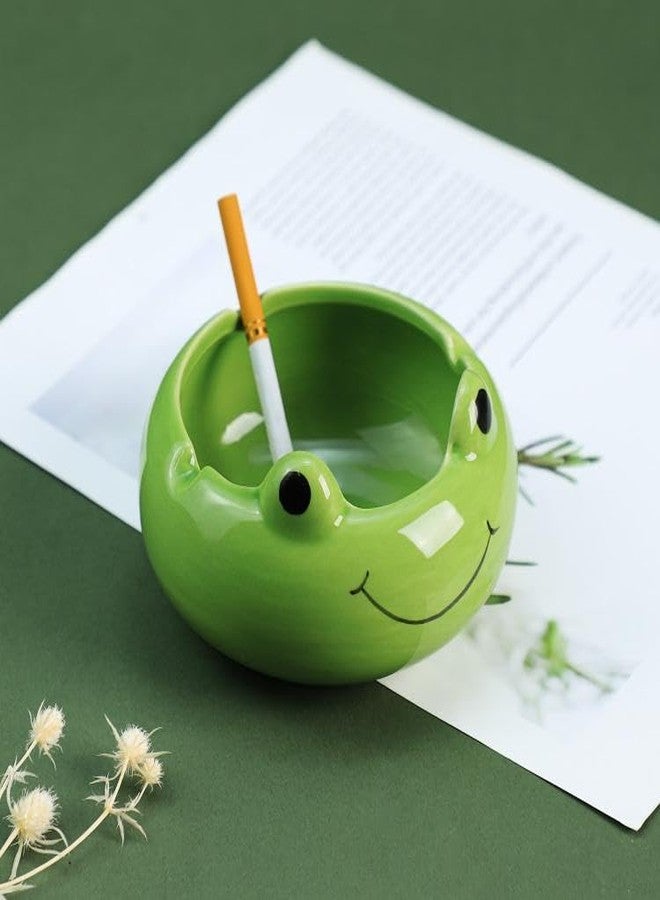 123Arts Ceramic Frog Ashtray Animal Ashtray Flowerpot Home Decor - Image 3